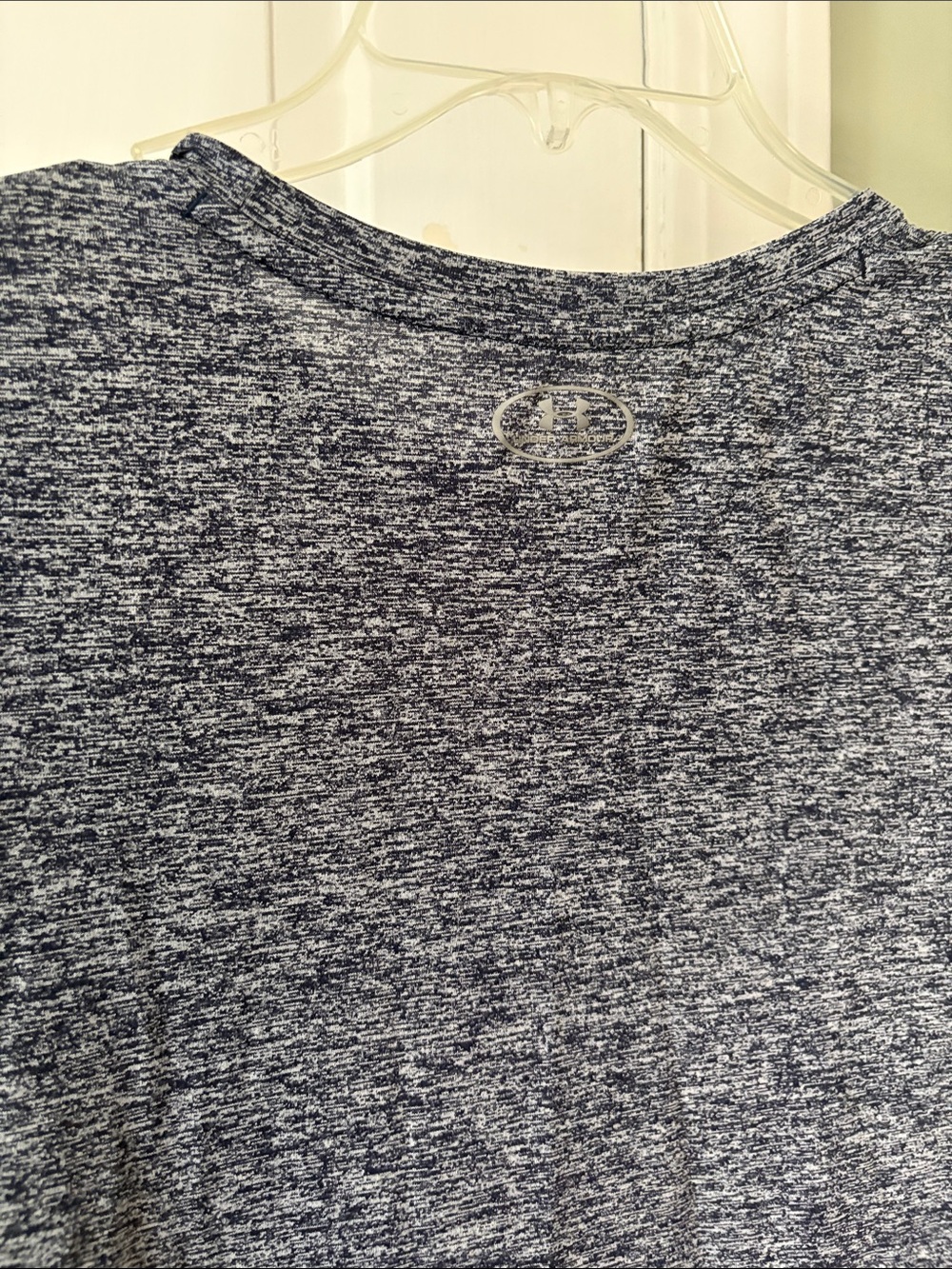 Under Armour Women's Heathered Blue Short Sleeve Logo Tee - Picture 5 of 6